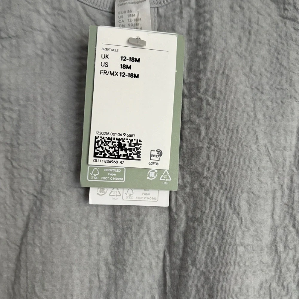 NWT H&M Gray Overalls Romper
